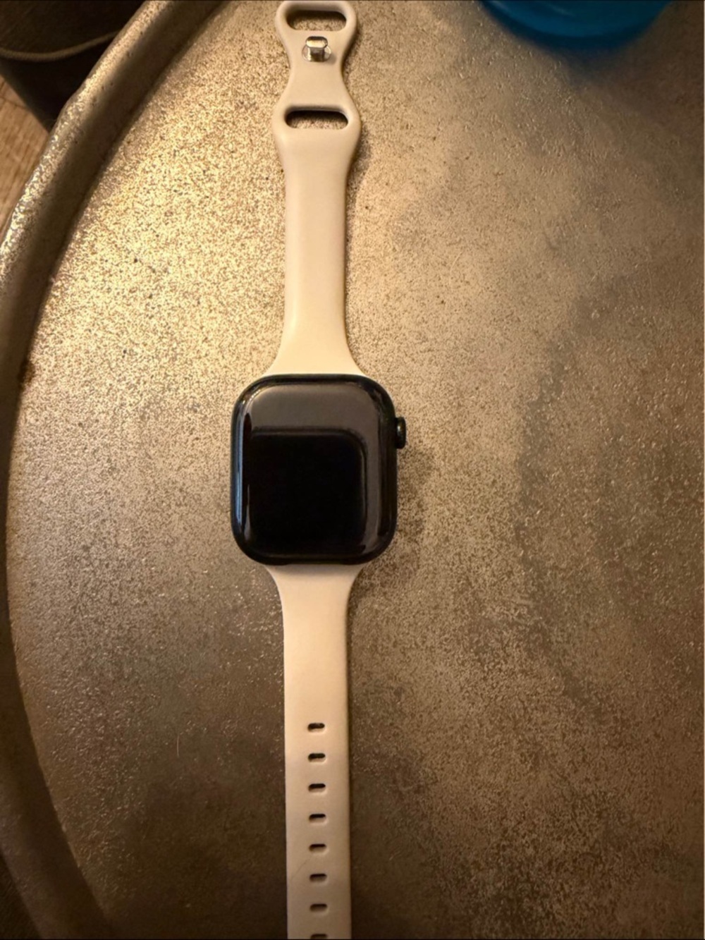 Smartwatch with White Silicone Band